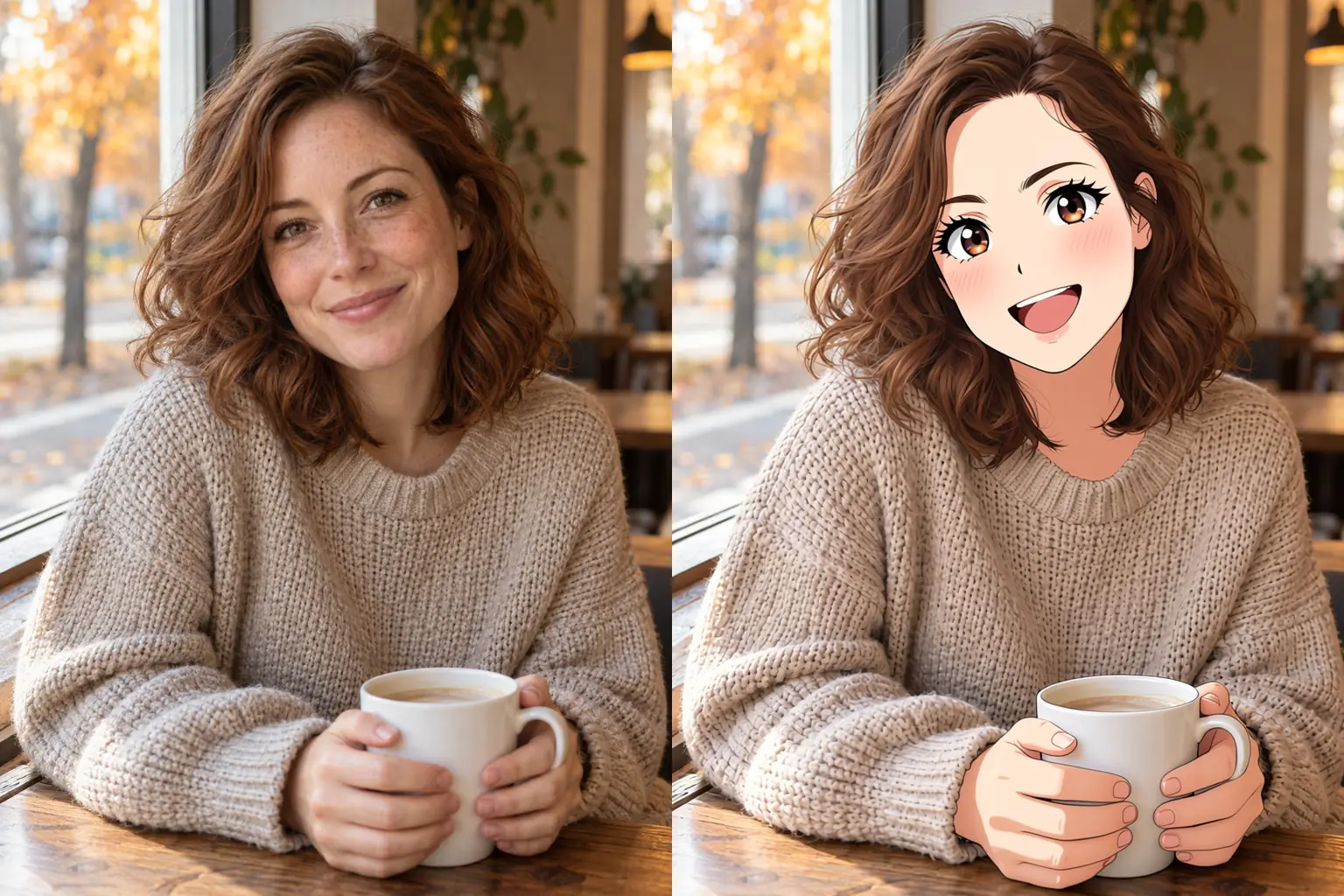 Turn a photo into anime art of the same people, pets and place